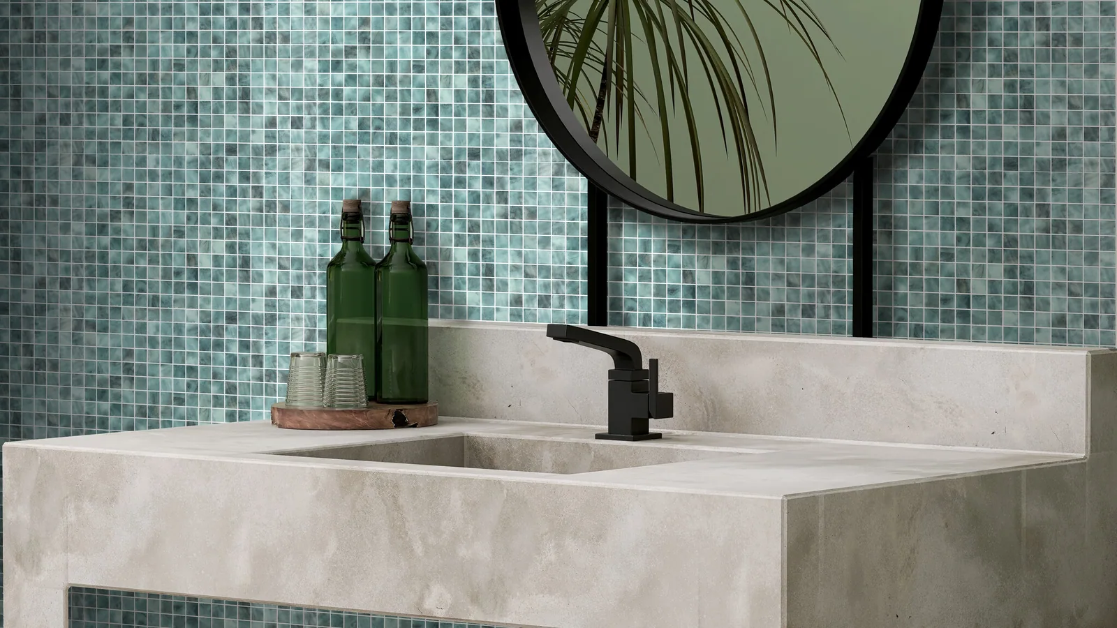 Mosaico Savu 2,5×2,5 instalado