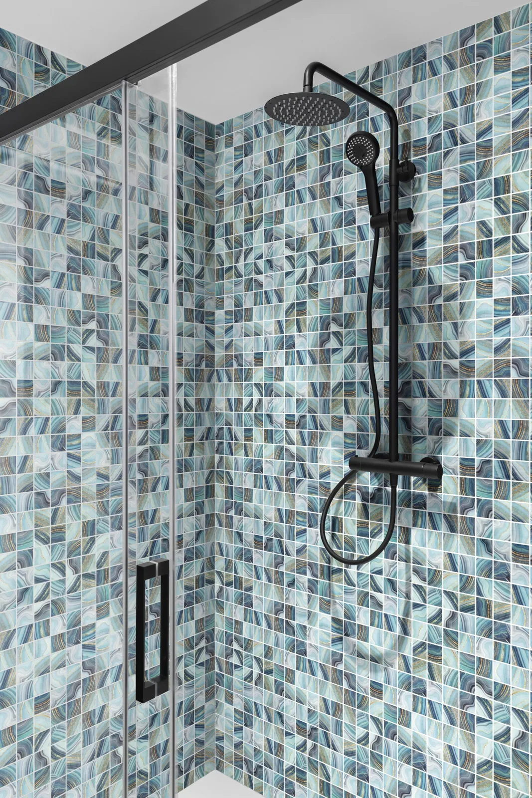 Mosaico Meru 2,5×2,5 instalado