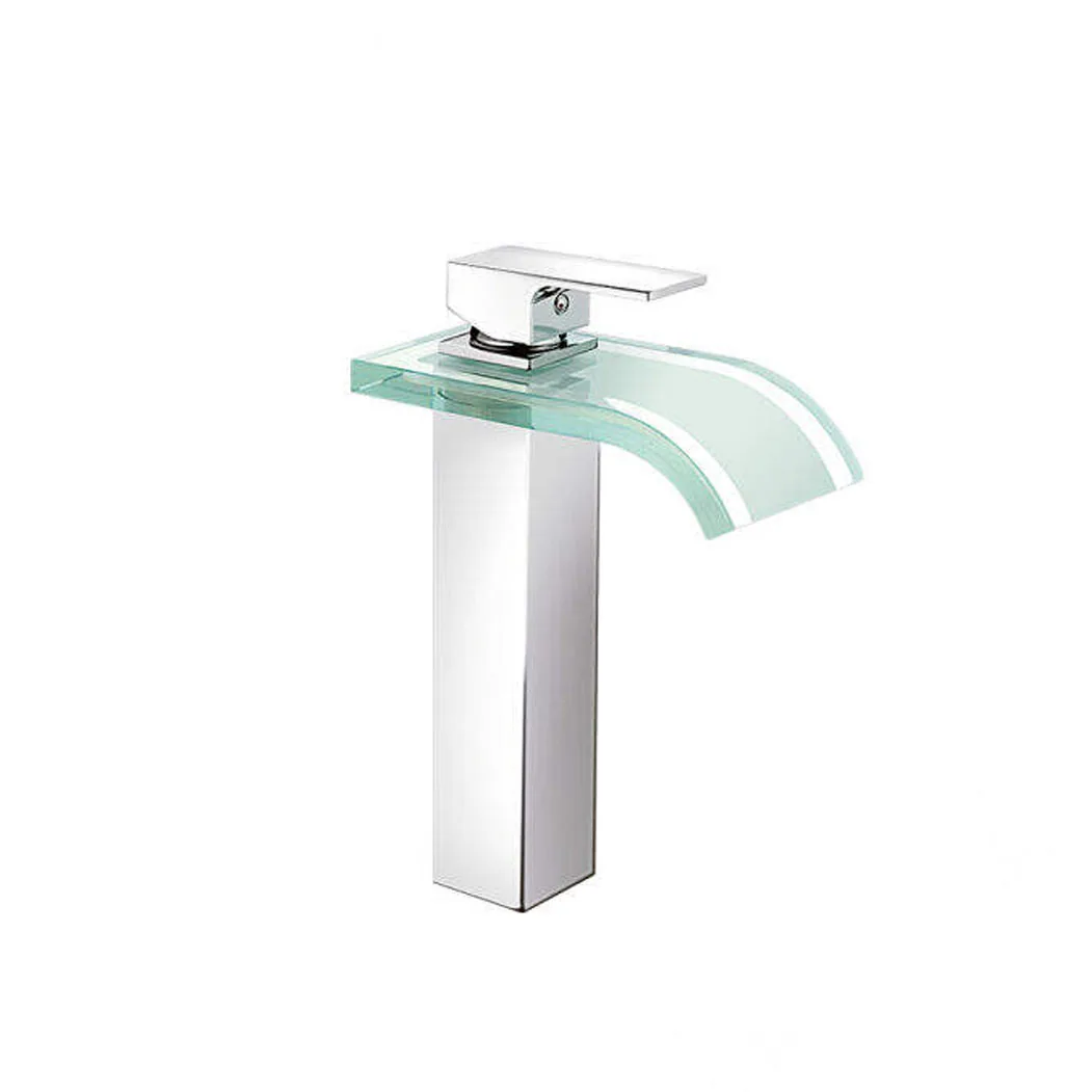 Monomando para Lavamanos Cuadrado de Vidrio Alto Modelo Ayas