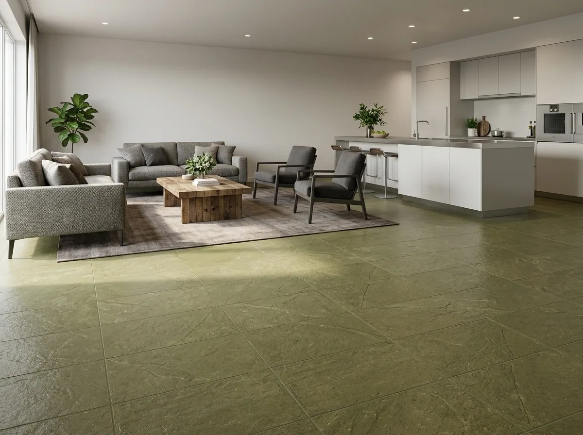 Pizarra natural Verde 20×40 instalado