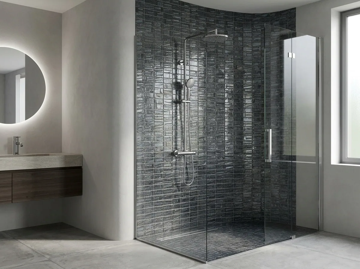 Mosaico Moon Black 659 2,5×5 instalado