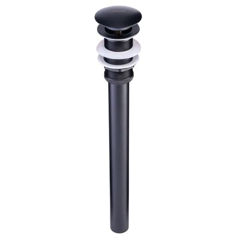 Desagüe Push Button Redondo Sin Rebose Acero Negro